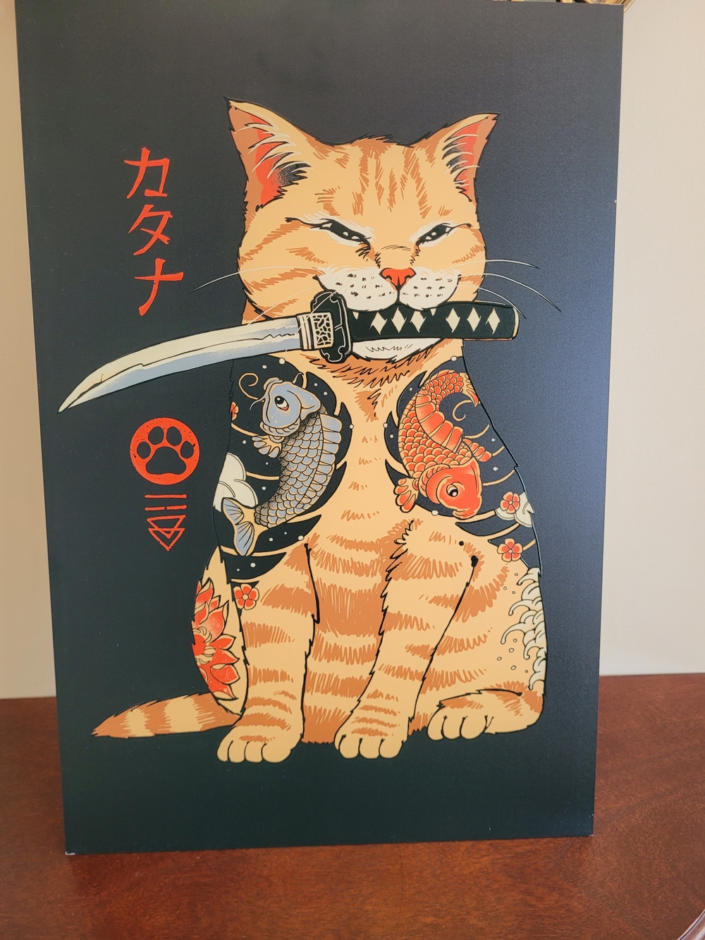 Brand New Gallery Panda Large 16" x 24" Cat Ana Embossed Acrylic Wall Art